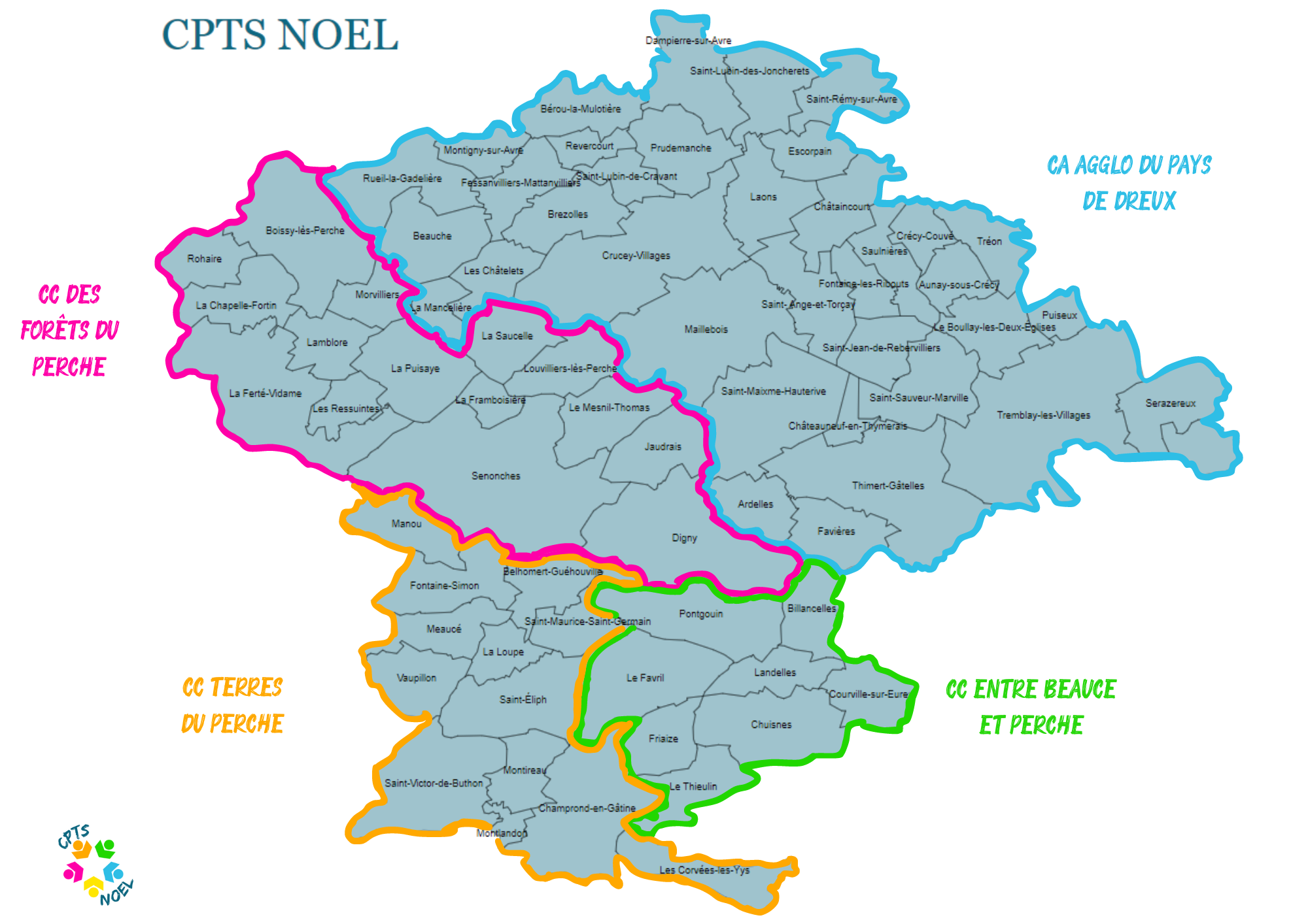 Carte des centres CPTS